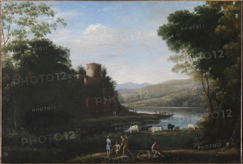 River Landscape with Herdsmen, 1628-1632. Creator: Claude Lorrain.