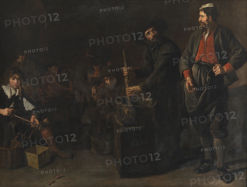 A Glass and Coral Factory, 1629-1670. Creator: Jacob van Loo.