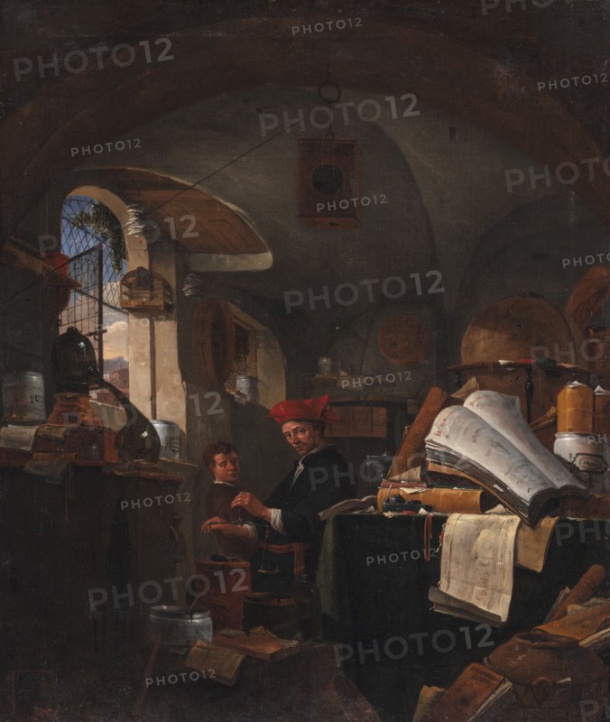 An Alchemist in his Laboratory, 1631-1677. Creator: Thomas Wijck.
