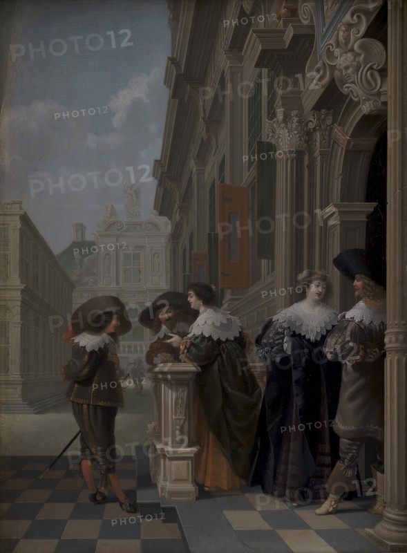 Conversation outside a Palace, 1636. Creator: Dirck van Delen.