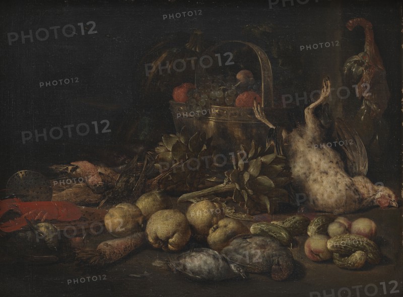 Still Life with Fruit and Birds, 1636-1691. Creator: Peeter Gysels.