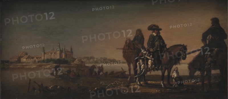 Prince Christian, the Heir Apparent, Hunting Ducks at Nykobing Castle, 1639. Creators: KMS 1530 Monogrammist A.M., Andreas Magerstadt.