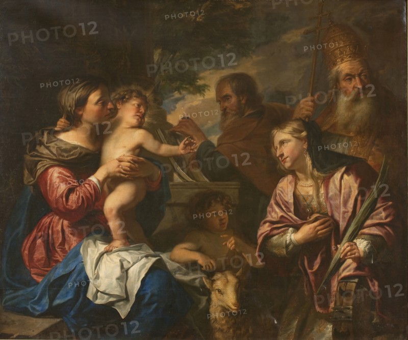 The Mystic Marriage of St Catherine, 1639-1677. Creator: Pieter Thijs.