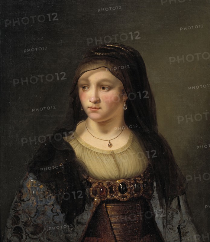 Portrait of a Lady in a Veil, 1643-1674. Creators: Thomas Mathisen, Rembrandt Harmensz van Rijn.