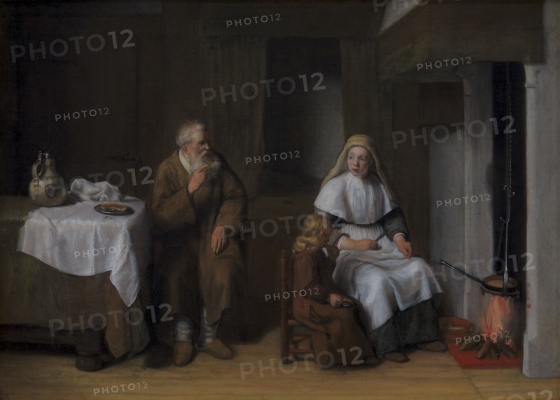 The Prophet Elijah with the Widow of Zarephath and her Son, 1650-1672. Creator: Abraham Van Dyck.