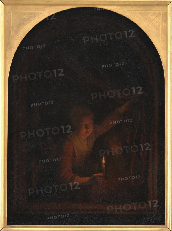 Girl with a Candle, 1657-1658. Creator: Gerrit Dou.