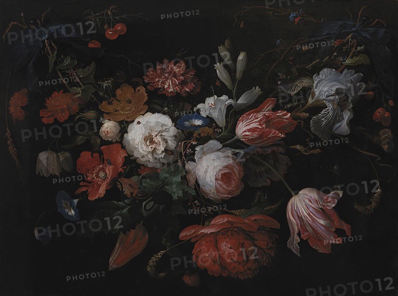 A Garland of Flowers, 1660-1670. Creator: Abraham Mignon.