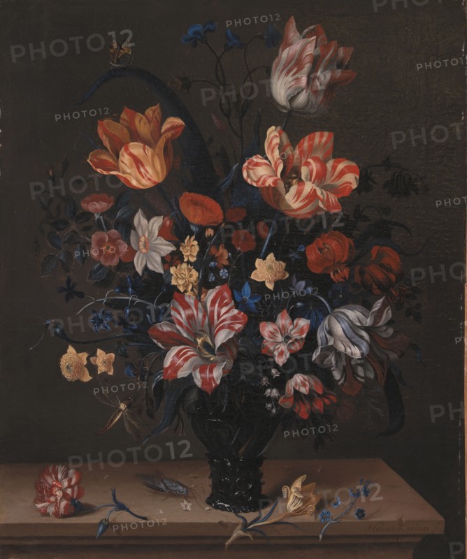 Tulips and Other Flowers in a Rummer, 1663. Creator: Helena Roouers.
