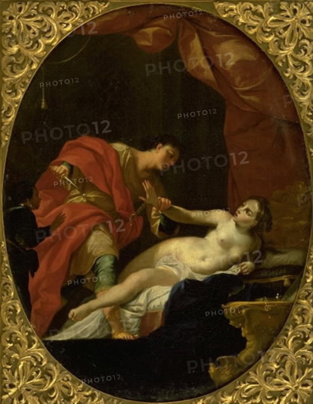 Tarquin Threatening Lucretia, 1669-1719. Creator: Giovan Gioseffo Dal Sole.