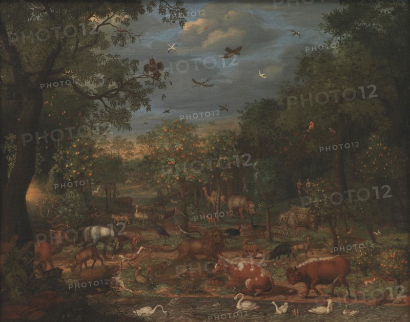 Paradise before the Fall of Man, 1690-1695. Creator: Franz Rosel von Rosenhof.