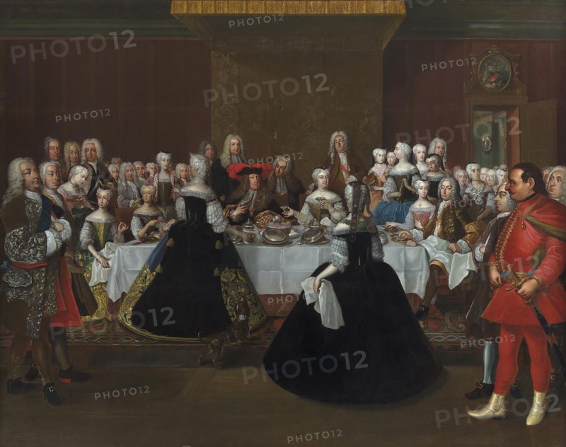 A Banquet at the Court of the German Emperor Charles VI, 1739-1743. Creator: Johann Salomon Wahl.