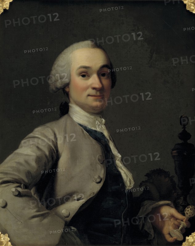 Portrait of Lorenz Spengler, Ivory Turner and Curator of the Royal Danish Kunstkammer, 1756-1757. Creator: Vigilius Erichsen.