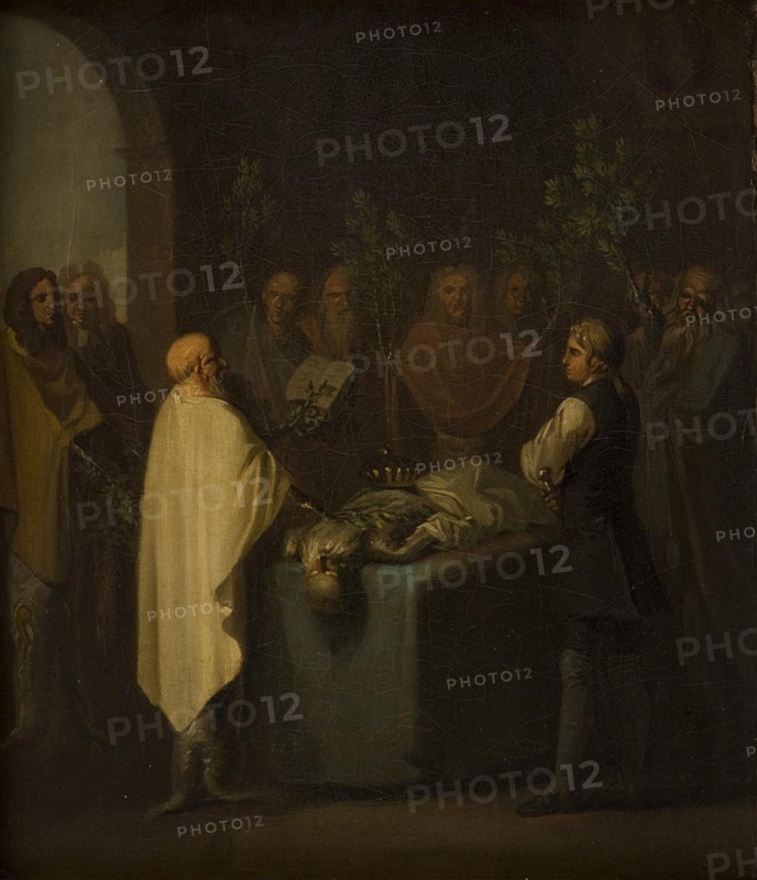 Niels Klim Attends the Sentencing of the Deceased Potuan Prince., 1785-1787. Creator: Nicolai Abraham Abildgaard.