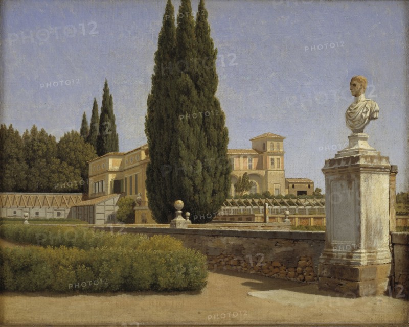 Villa Albani seen from the Garden, Rome, 1814-1816. Creator: CW Eckersberg.