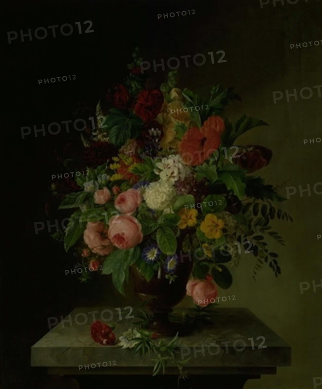 A vase with flowers, 1816-1837. Creator: Hanne Hellesen.