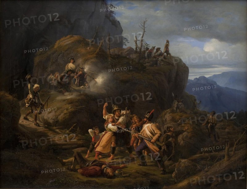 Scene of the Tyrolean War in the year 1809, 1822-1837. Creator: Niels Simonsen.
