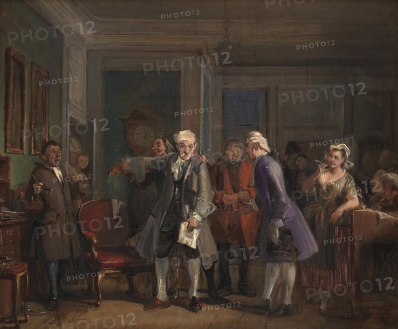 Ludvig Holberg's "Den Stundeslose", act I, scene 6, 1825-1873. Creator: Wilhelm Marstrand.