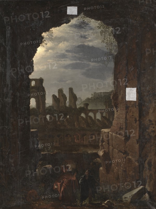 View of the Colosseum in Moonlight, 1826-1839. Creator: Franz Ludwig Catel.