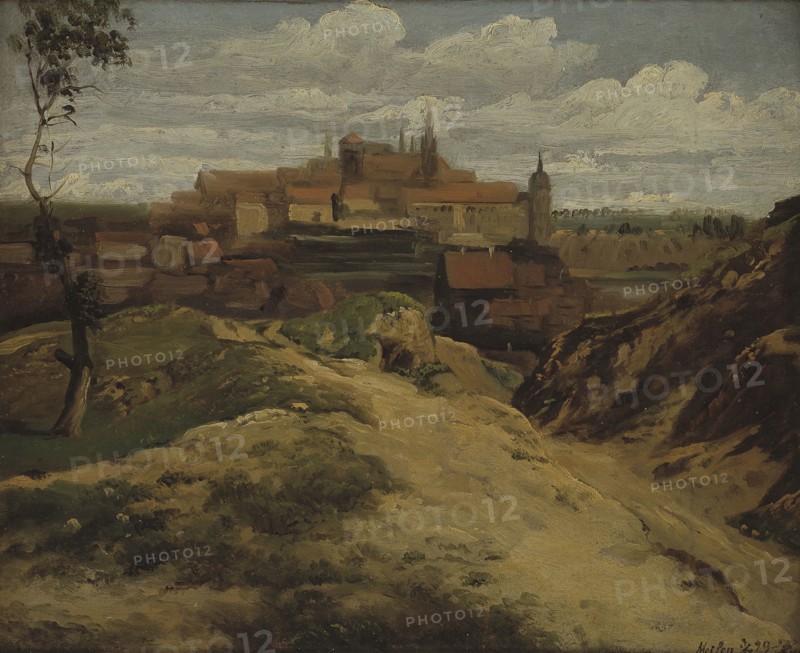 View of Meissen, 1829. Creator: Thomas Fearnley.