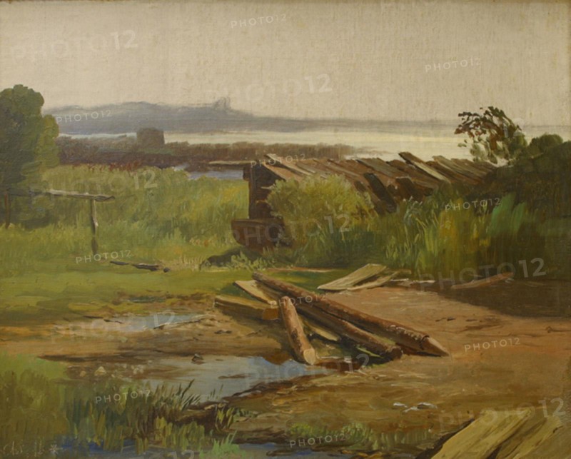 Landscape by a Lake in Bavaria, Germany, 1833-1837. Creator: Christian Morgenstern.