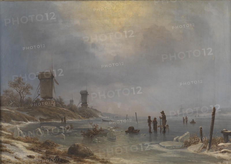 A winter's day by the Elbe, 1835-1873. Creator: Georg Emil Libert.