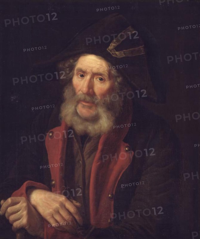 An old invalid; Portrait of a soldier, 1837-1838. Creator: Emil Baerentzen.
