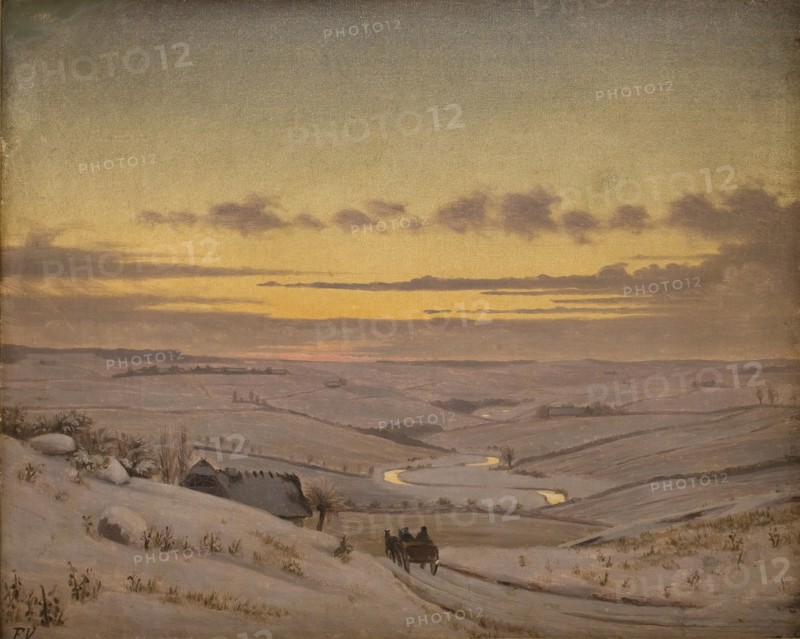 Winter evening, Susåen, 1838-1910. Creator: Frederik Vermehren.