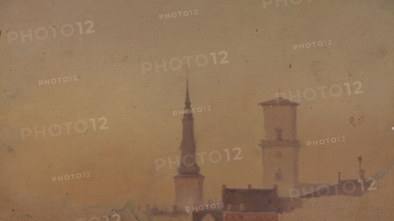Study of the Spires of Petri Church and Church of Our Lady, 1841-1845. Creator: Wilhelm Peter Carl Petersen.