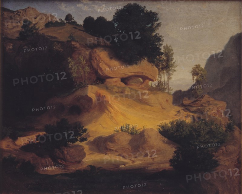 Landscape near Subiaco, Italy, 1847. Creator: Lorenz Frolich.