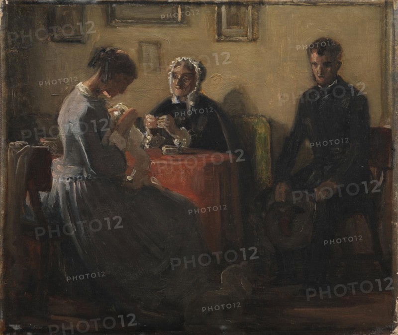 The suitor's visit, 1855-1856. Creator: Wilhelm Marstrand.