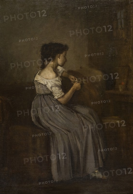 Study of a Seated Girl, 1860-1869. Creator: David Jacobsen.