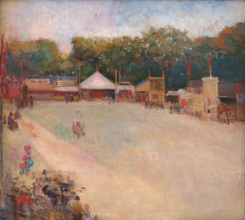 A Summer's Evening at the Funfair in the Deer Park, north of Copenhagen, 1884-1888. Creator: Fridolin Johansen.