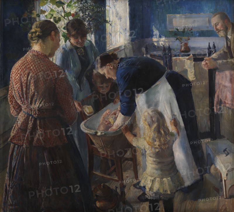 In the Tub, 1889. Creator: Christian Krohg.