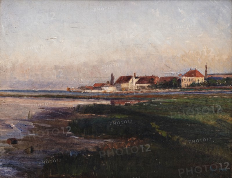 The Works at Kastrup in evening light, 1894. Creator: Albert Gottschalk.