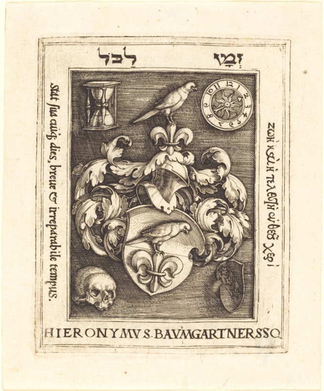 Bookplate of Hieronymus Baumgartner, 1530s. Creator: Barthel Beham.