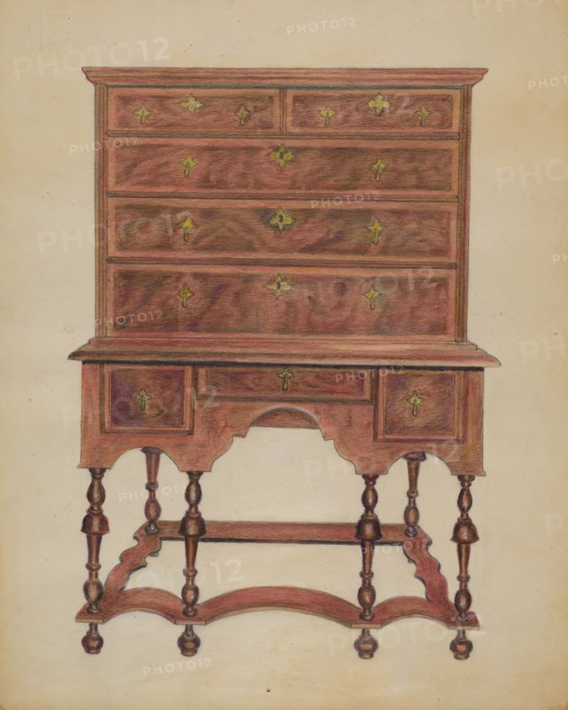 High Chest of Drawers, c. 1936. Creator: Carl Weiss.