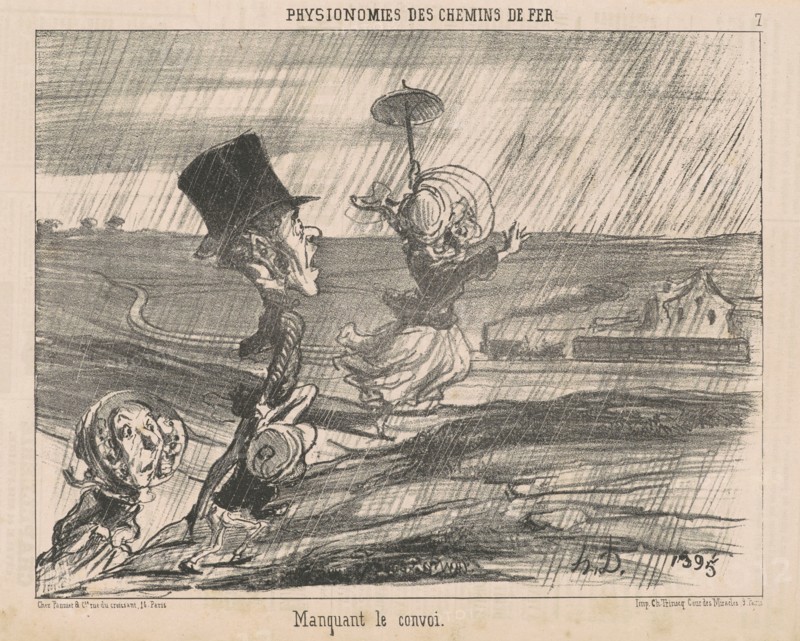 Manquant le convoi, 19th century. Creator: Honore Daumier.
