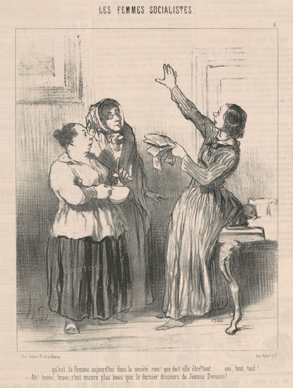Qu'est la femme aujourd'hui dans la société ..., 19th century. Creator: Honore Daumier.