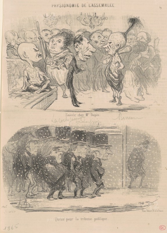 Soirée chez M. Dupin, 19th century. Creator: Honore Daumier.