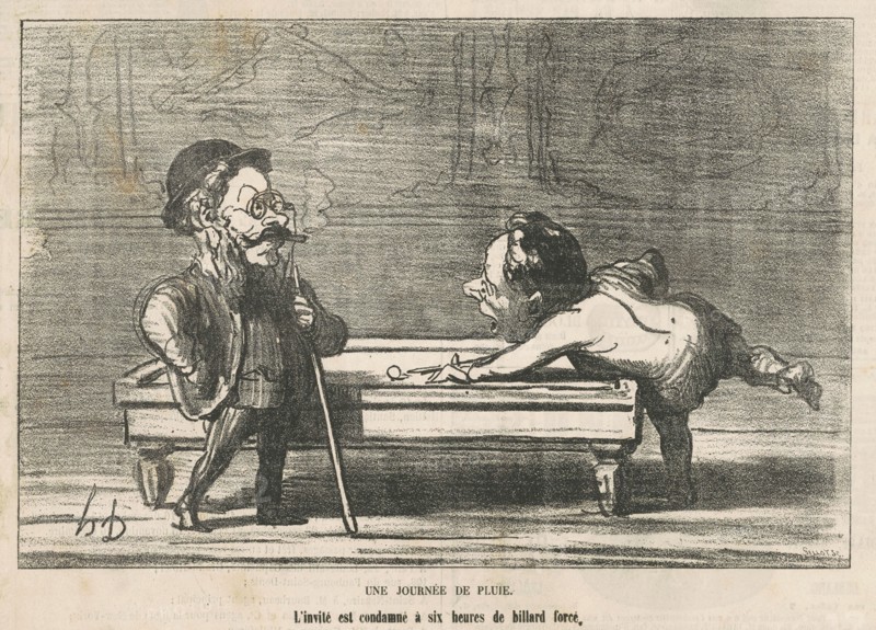 Une journée de pluie, 19th century. Creator: Honore Daumier.