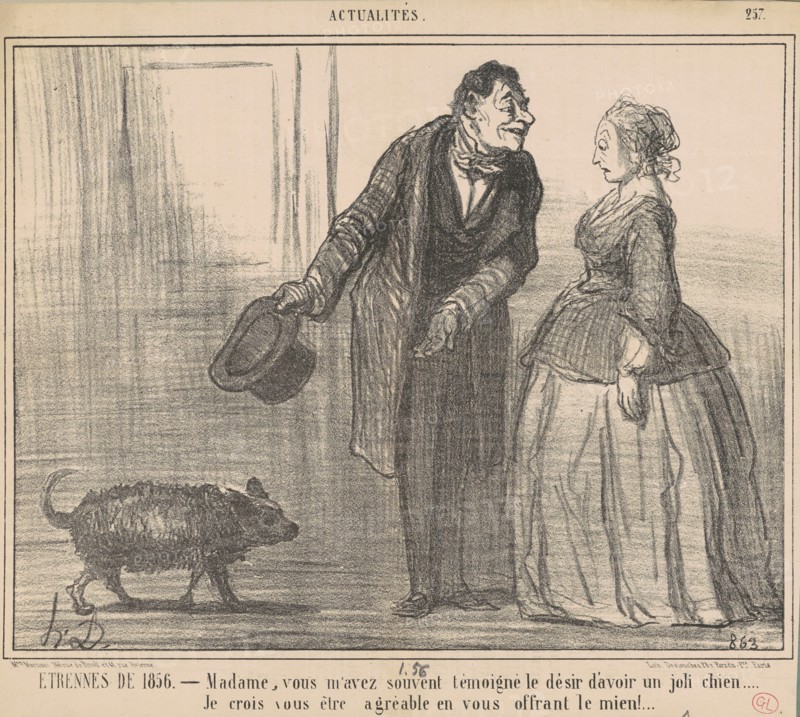 Etrennes de 1856 ..., 19th century. Creator: Honore Daumier.