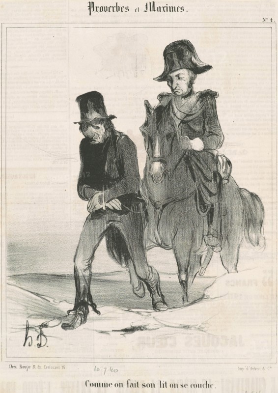 Comme on fait son lit on se couche, 19th century. Creator: Honore Daumier.