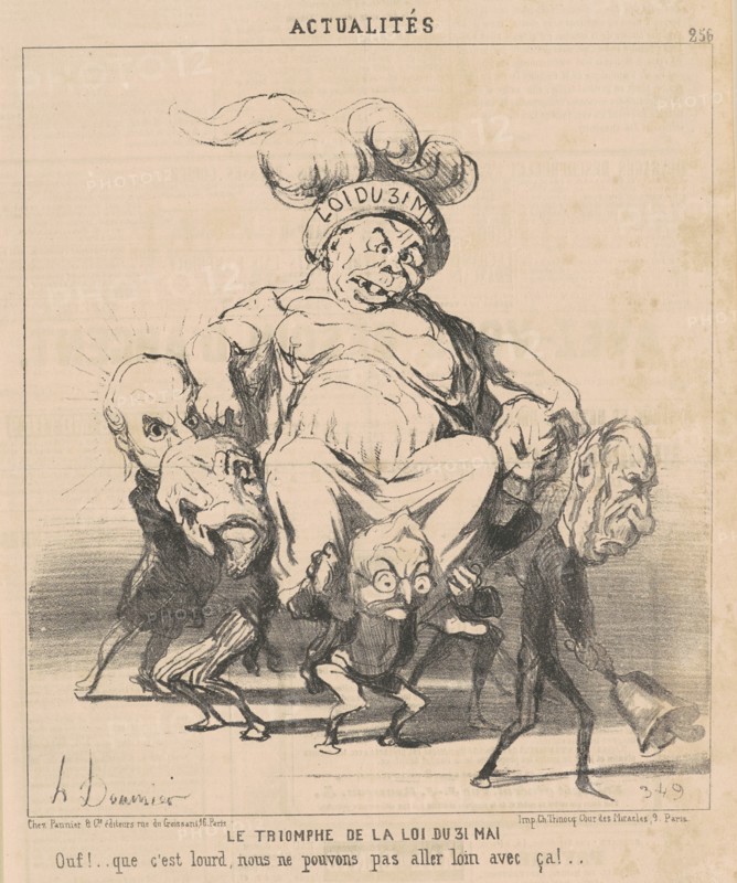 Le triomphe de la loi du 31 Mai, 19th century. Creator: Honore Daumier.