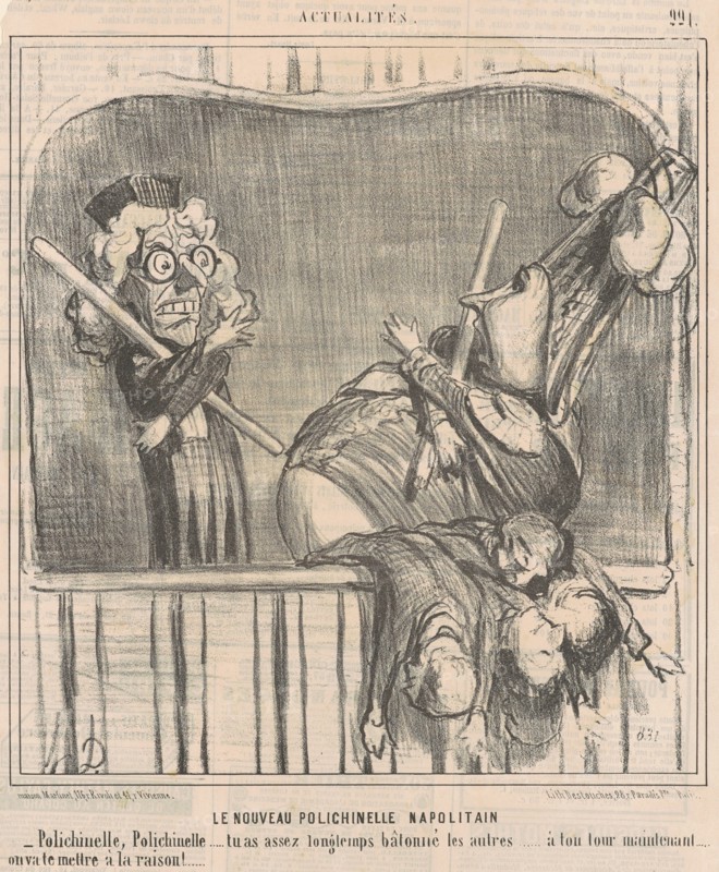Le nouveau polichinelle napolitan, 19th century. Creator: Honore Daumier.