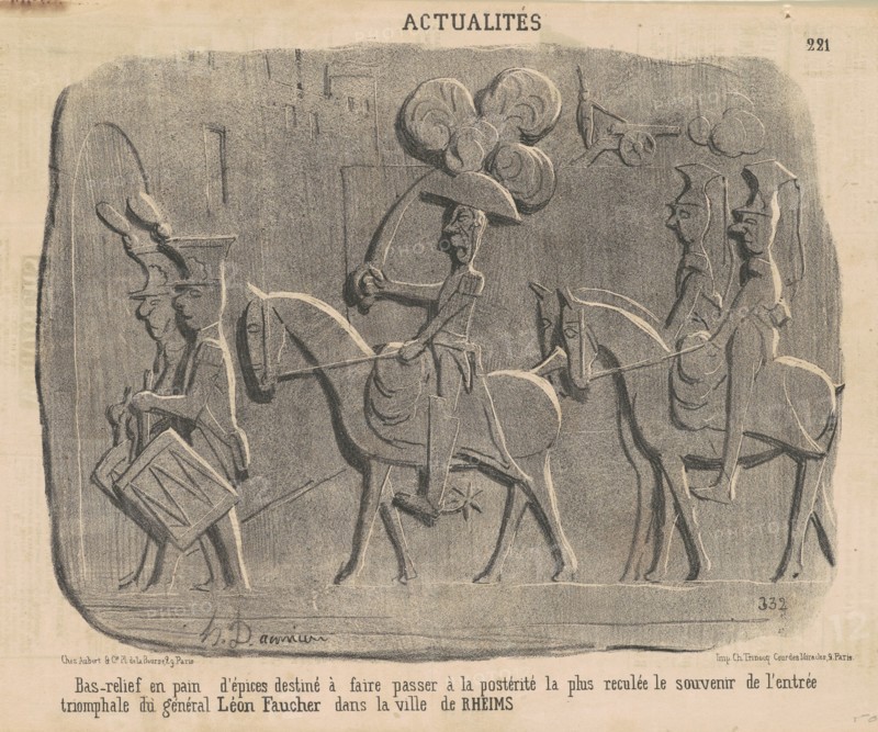Bas-relief en pain d'épices ..., 19th century. Creator: Honore Daumier.