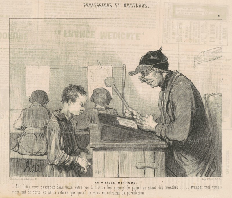 La vielle méthode, 19th century. Creator: Honore Daumier.