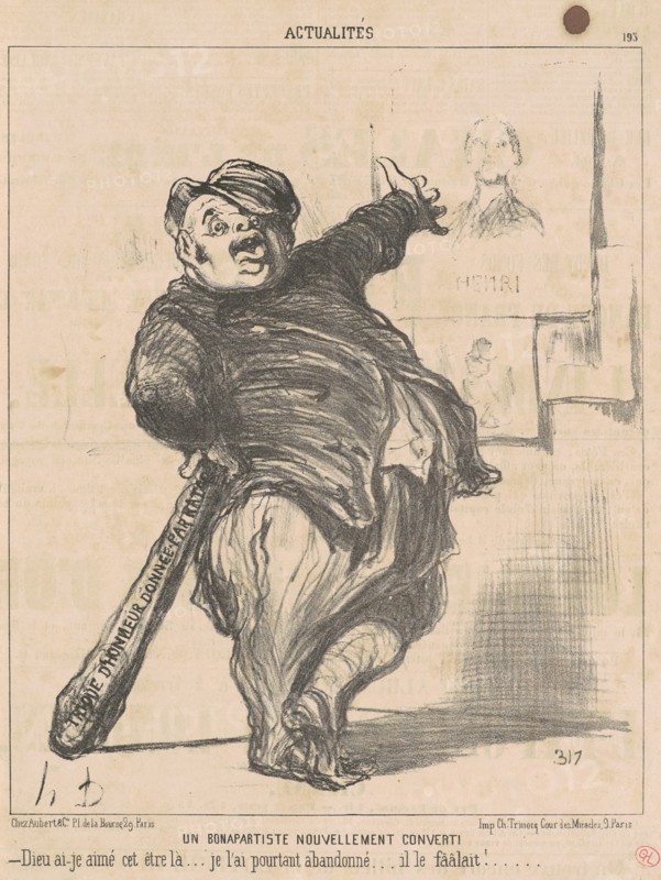 Un Bonapartiste nouvellement converti, 19th century. Creator: Honore Daumier.