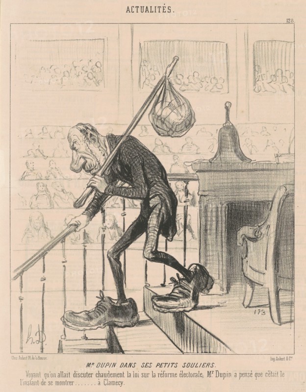 M. Dupin dans ses petits souliers, 19th century. Creator: Honore Daumier.