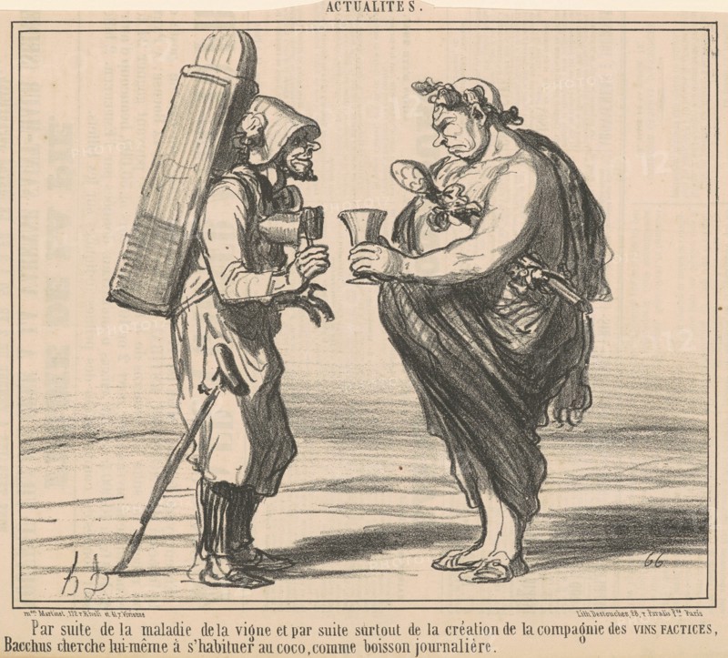 Par suite de la maladie de la vigne, 19th century. Creator: Honore Daumier.