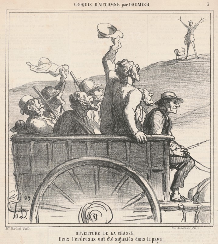 Ouverture de la chasse, 19th century. Creator: Honore Daumier.